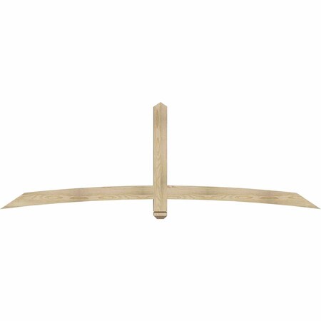 Ekena Millwork Bellingham Rough Sawn Timber Gable Bracket, Douglas Fir, 96"W x 32"H x 4"D x 4"F, 8/12 Pitch GBW096X32X0404BEL00RDF